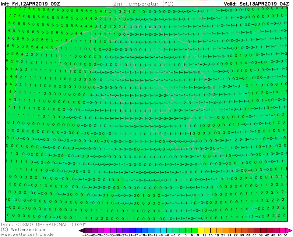 Temperaturen om 6 uur cosmo 1204