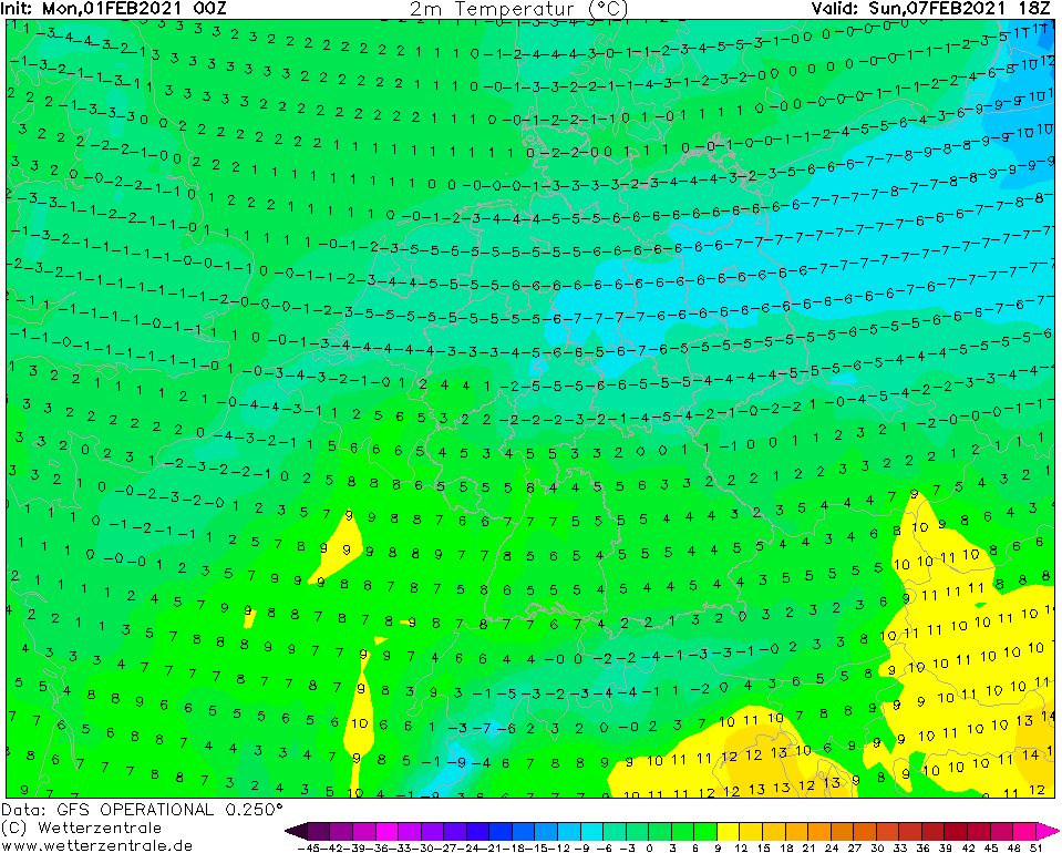 t2m zon 01022021 gfs