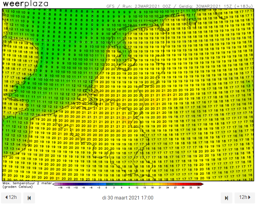 dinsdag gfs 230321