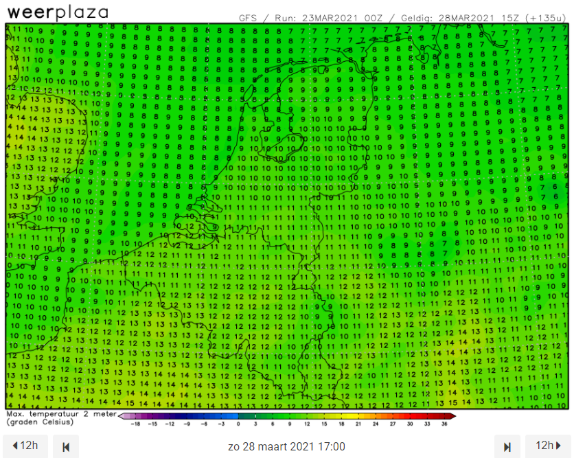 zondag gfs 230321